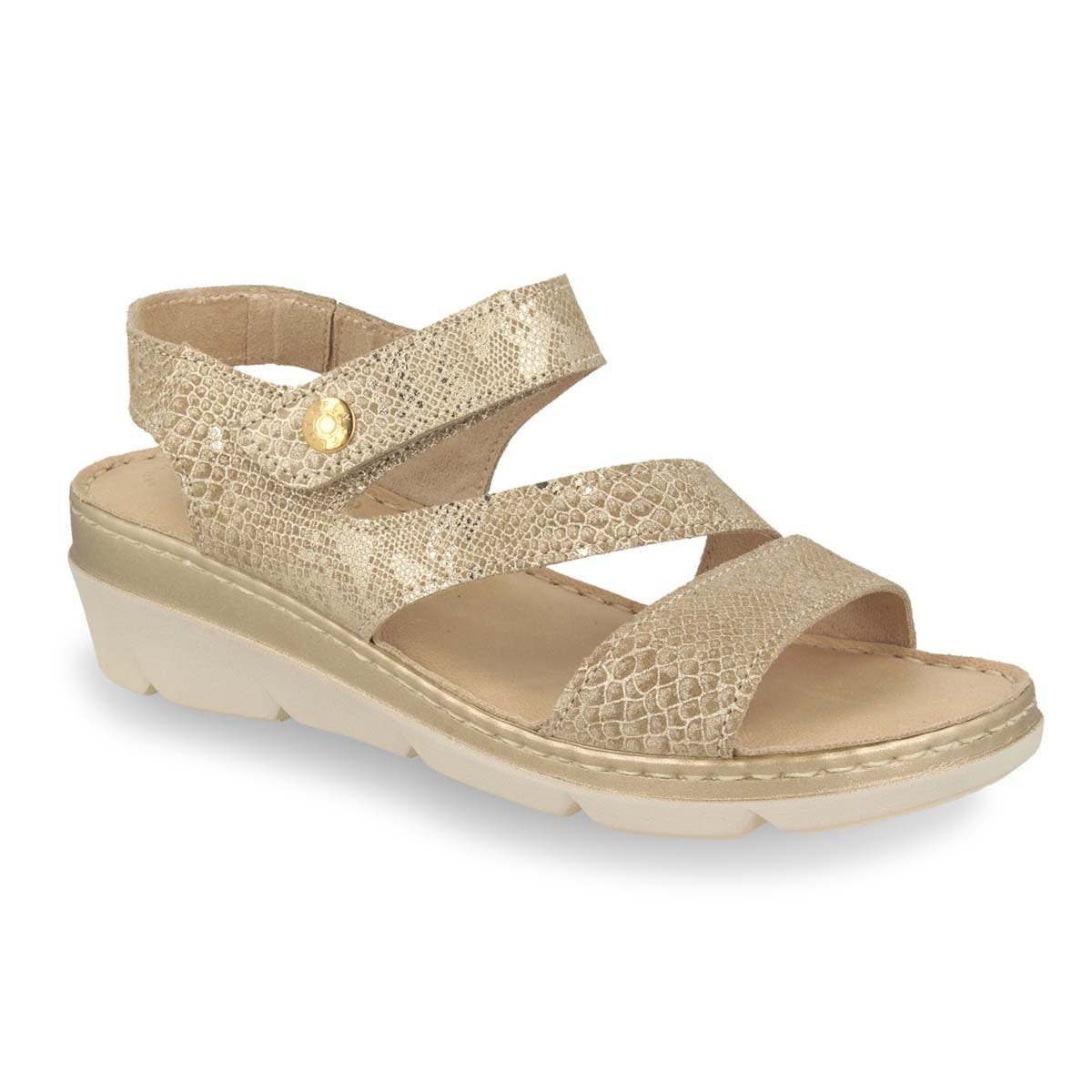 Photo of the Leather Woman Sandal Beige (71f22mg)