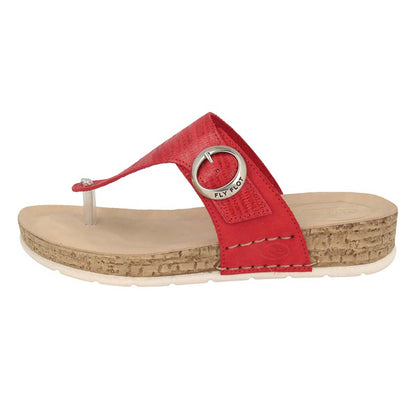 Leather Woman Slipper Red  (150A32   4G)
