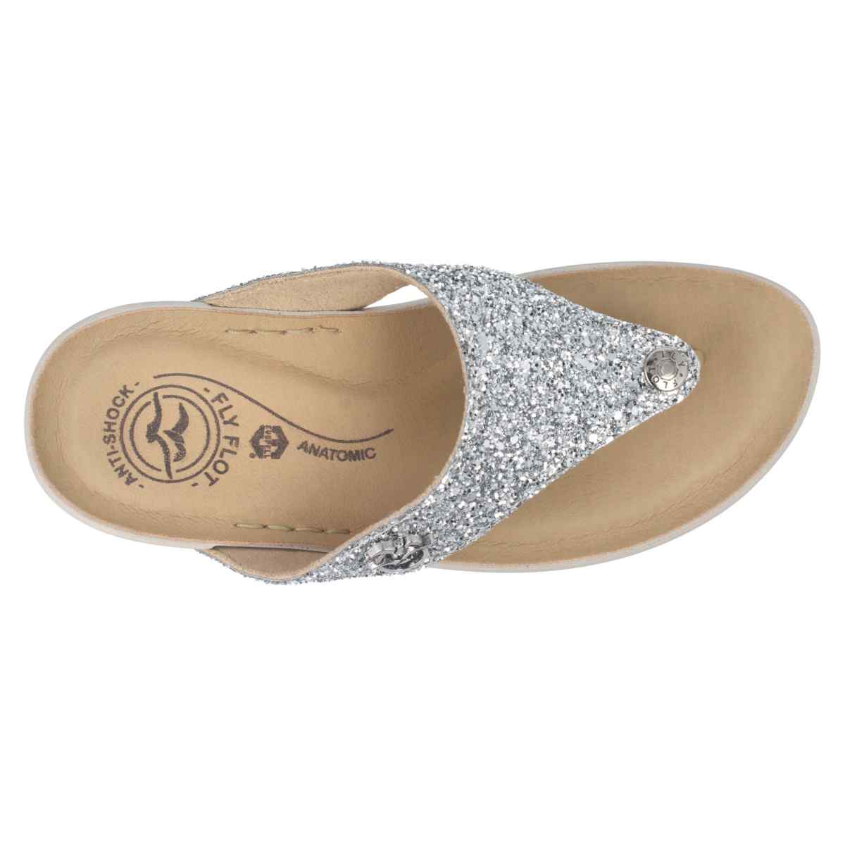Synthetic Woman Slipper Silver (38G55HB)