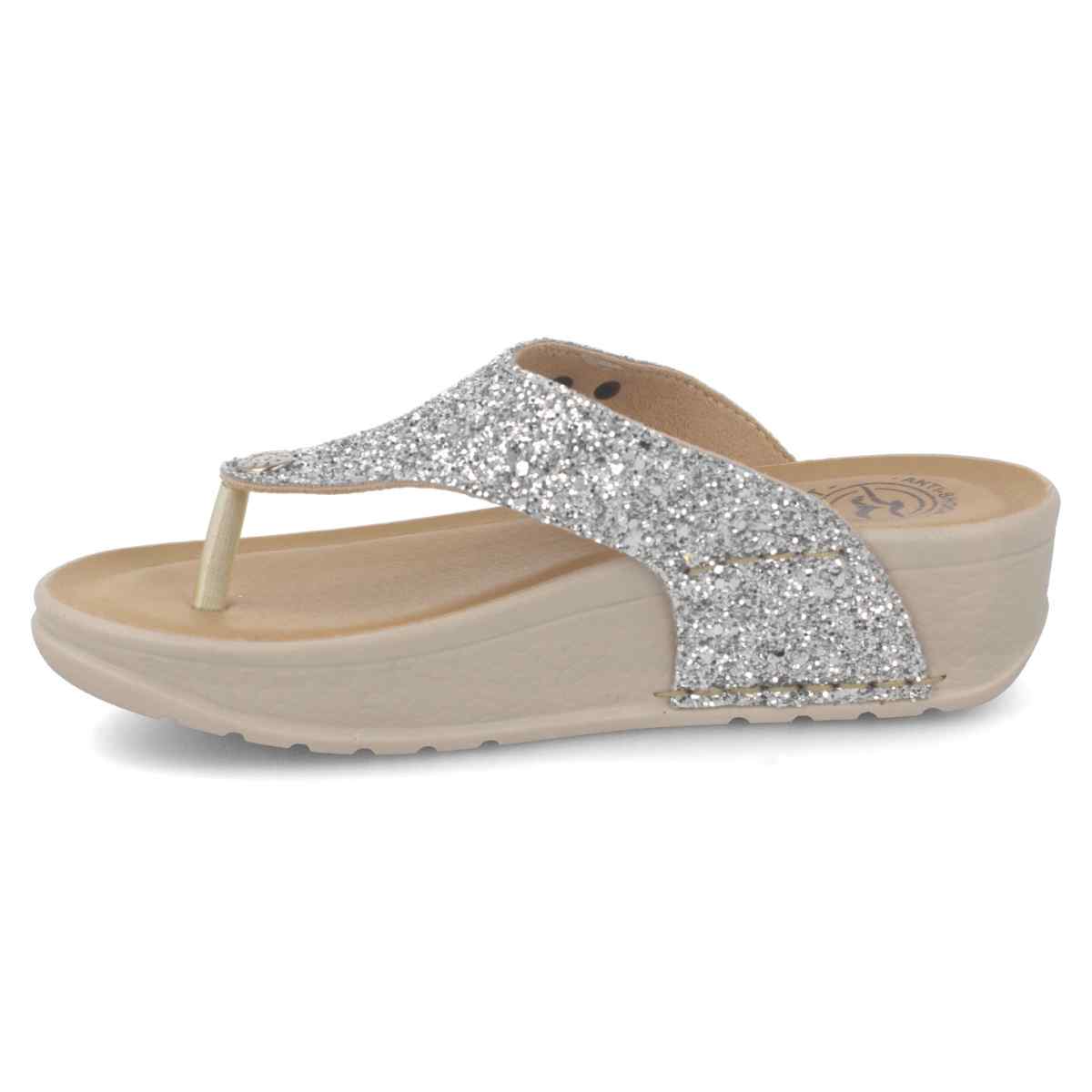 Synthetic Woman Slipper Silver (38G55HB)