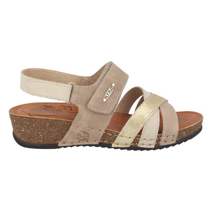 Leather Woman Sandal Taupe  (230D15   PG)